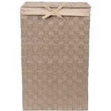 Compactor Rjava košara za perilo s pokrovom Košara za perilo Linen, višina 60 cm Cene