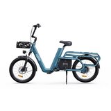 Onesport OT01 20" tovorno električno kolo step-through longtail 650 w motor 48 v 27 ah baterija 25 km/h - modra, (21341466) Cene