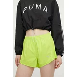 Puma Kratke hlače za tek Favourite Velocity zelena barva