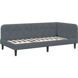  Kutni okvir kreveta Tamno siva 90 x 190 cm Baršun | shoptok.hr