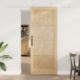 vidaXL Drsna vrata s kompleti pribora 'ORKDAL'Trden bor, Notranja vrata 'ORKDAL'83x211x4 cm Trden bor | Shoptok.si
