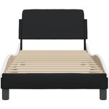  Okvir za krevet Dover crno-bijeli 90x190 cm umjetna koža | Shoptok.si