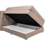 CARRYHOME POSTELJA BOXSPRING 140 cm x 200 cm , tekstil svetlo rjava | Shoptok.si