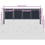  Vrtna vrata Čelik 350x100 cm Antracit | Eponuda.com