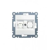 HAGER Utičnica računarska bijela Lumina 1xRJ45, CAT6 (UTP) | Eponuda.ba