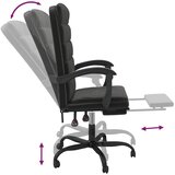  Uredski naslonjač crni baršunasti | shoptok.hr