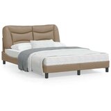  Okvir kreveta LED boja cappuccina 140 x 200 cm od umjetne kože | shoptok.hr
