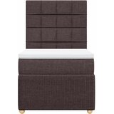  Krevet s oprugama i madracem tamnosmeđi 100 x 200 cm od tkanine | shoptok.hr