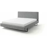 Meise Möbel Sivi tapecirani bračni krevet 160x200 cm La Gomera –
