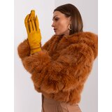 Wool Fashion Italia Gloves-AT-RK-238601.78-dark yellow | Shoptok.si