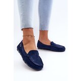 Kesi Women's eco suede loafers, dark blue Amrutia | Shoptok.si