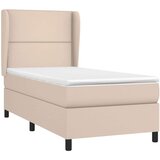  Box spring postelja z vzmetnico kapučino 100x200cm umetno usnje, (20727269) | Shoptok.si