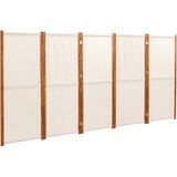 Sobna pregrada s 5 panela krem bijela 350 x 180 cm | Eponuda.com