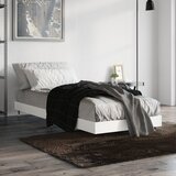 vidaXL Posteljni okvir bel 75x190 cm inženirski les Cene