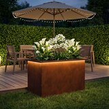  Vrtna posuda za sadnju s LED svjetlom Rđa 50 x 80 x 48 cm Cijene