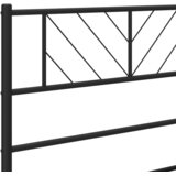  Metalni okvir za krevet s uzglavljem crni 160x200 cm | shoptok.hr