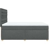 vidaXL Box spring postelja z vzmetnico temno siva 140x200 cm blago | Shoptok.si