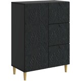 vidaXL Strani šal Črna 66 x 34,5 x 90 cm Inženirski les, (5000253197) | Shoptok.si