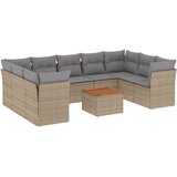  10-dijelni set vrtnih sofa s jastucima bež od poliratana | shoptok.hr