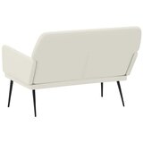  Klupa krem 108 x 79 x 79 cm baršunasta | Eponuda.com