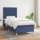 The Living Store Box spring postelja z vzmetnico moder 90x200 cm blago - Box Spring Postelja, (21512915) Cene