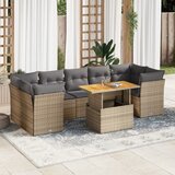 vidaXL 8-dijelni set vrtnih sofa od poliratana s jastucima bež | shoptok.hr