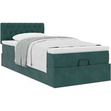 vidaXL Otomanski posteljni okvir z vzmetnico zelen 90x190 cm žamet, (21610081) | Shoptok.si