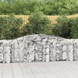  Obokane gabion košare 3 kosi 400x30x100/120 cm pocinkano železo Cene
