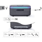  DAC-SPKBT-QC15-BK Digitalni sat+alarm sa bezicnim punjenjem telefona 15W i zvucnikom, FM, BT cene