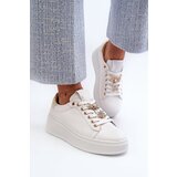 Kesi Women's leather platform sneakers with D&A White studs | Shoptok.si