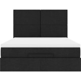 vidaXL otomanski krevet s madracem i led crni 140x190 cm tkanine | shoptok.hr
