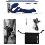 Strap-On-Me M - vibrator sa zračnim valovima koji se pričvršćuje - srednji (plavi) | shoptok.hr
