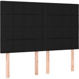 Maison Chic Posteljno vzglavje - Vzglavna omarica 4 kosa črn 72x5x78/88 cm blago, (22078198) Cene