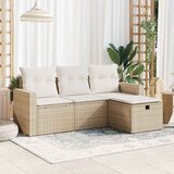  4-dijelni set vrtnih sofa s jastucima bež od poliratana | shoptok.hr