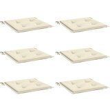  Jastuci za vrtne stolice 6 kom krem 50x50x2 cm tkanina Oxford | shoptok.hr