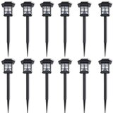 vidaXL Vanjska solarna LED lampa 12 kom sa šiljcima 8,6 x 8,6 x 38 cm | shoptok.hr