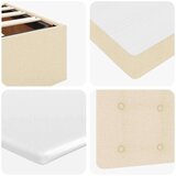 vidaXL Otomanski posteljni okvir z vzmetnico krem 80x200 cm blago, (21610076) | Shoptok.si