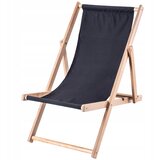 KADAX Leseni vrtni ležalnik za na plažo Zložljiv črn Ležalniki vrhunske kakovosti, (5000355512) | Shoptok.si