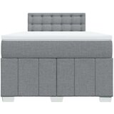 vidaXL Boxspring postelja z vzmetnico svetlo siva 120x190 cm blago | Shoptok.si