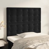  Uzglavlje Crno 90x5x118/128 cm Baršunasto | shoptok.hr