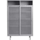 Unique Furniture Sivi metalni ormarić s kliznim vratima 90x140x40 cm Veep – | shoptok.hr