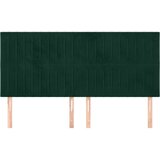  Uzglavlje tamnozeleno 180x5x118/128 cm baršunasto | shoptok.hr