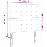  LED uzglavlje tamnoplavo 90x5x118/128 cm baršunasto | Eponuda.ba