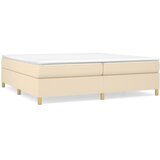  Okvir za krevet s oprugom krem 200x200 cm od tkanine | shoptok.hr