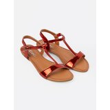 Shelvt Women's red flat sandals | Shoptok.si