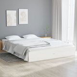 The Living Store Posteljni okvir bel iz trdnega lesa 120x190 cm - Posteljni Okvir, (21530084) | Shoptok.si