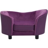 SOFA za pse bordo 69 x 49 x 40 cm od pliša i umjetne kože | shoptok.hr