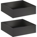  Vrtna saksija 2 kom. Crna 100 x 100 x 30 cm Čelična vrata | shoptok.hr