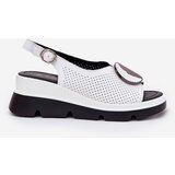 S. BARSKI Leather Women's Wedge Sandals With Decoration S.Barski | ePonuda.com