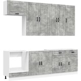  Kuhinjska jedinica PORTO 8 pcs Betonska siva Konstruirano drvo | Eponuda.com